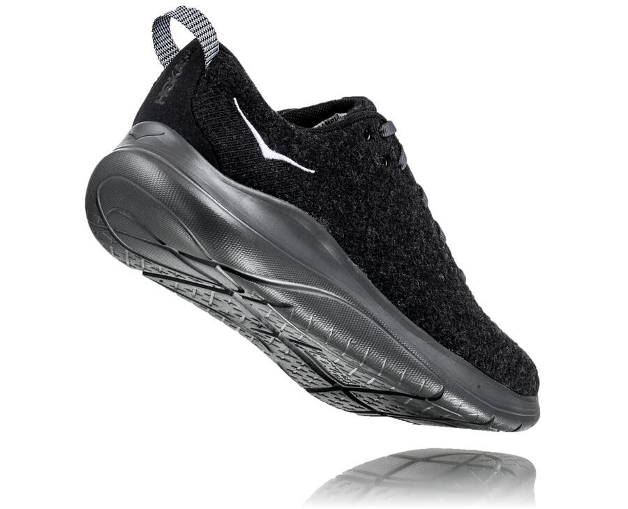 Hoka One One Koşu Ayakkabısı Erkek Siyah - Hupana Flow Wool - WE7125609